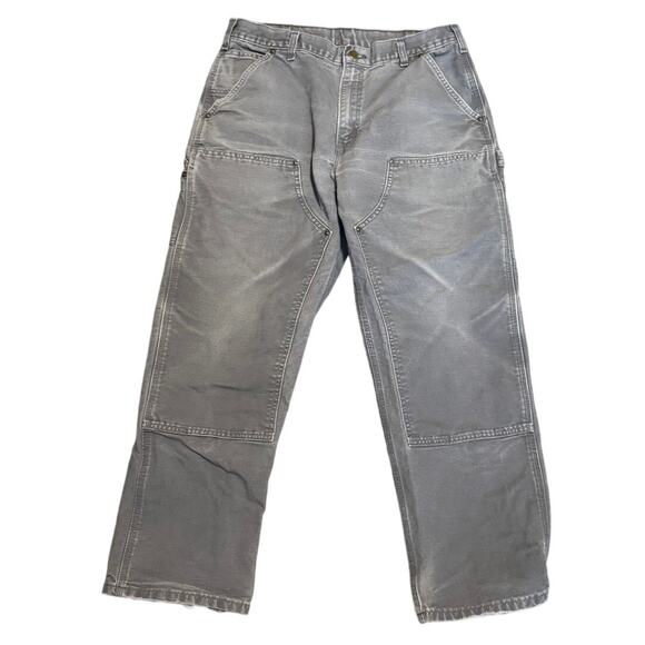 Carhartt Double Knee Work Pants Gravel Gray 36x30 (Made in Mexico of USA Fabric) - Picture 1 of 6